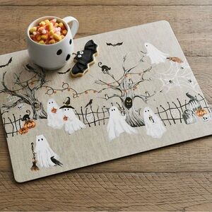 New Pottery Barn Halloween Ghost Cork Set Of 4 Placemats